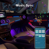 Kit d'éclairage d'ambiance LED RGBIC universel pour voiture, 22-en-1, installation facile, éclairage d'ambiance personnalisé pour l'intérieur de la voiture