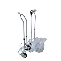 Chariot à gaz industriel - Chariot pliable en acier inoxydable pour oxygène, azote, acétylène