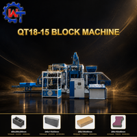 Machine à blocs QT18-15 à prix d'usine pour une utilisation à long terme Machine de fabrication de briques de moulage de haute précision