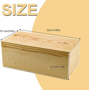 VIKOS Products (1-Pack Unfinished Unpainted <b>Wooden</b> <b>Box</b> with Hinged Lid for Crafts DIY <b>Storage</b> Jewelry Plain Pine <b>Box</b> - Product Image 3