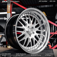 Jantes de voiture personnalisées en alliage d'aluminium forgé, à déport profond, chromées et polies, de 18 à 26 pouces, 5x114.3 5x112 5x120, pour rétrofit