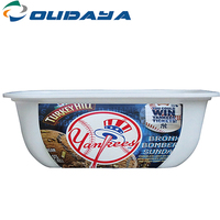 Envase de Plástico Rectangular de Pared Simple para Alimentos de 250g/500g con Impresión Personalizada, Tarrina para Mantequilla y Margarina con Tapa