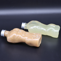 Bouteille en plastique fantaisie PET 330 ml en forme de corps de musclé, personnalisable, vide, transparente, pour vin, thé au lait, café – Vente chaude