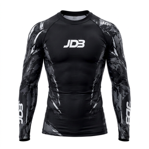 Camiseta de Compresión de Manga Larga JDB Personalizada para MMA, Ropa Deportiva para BJJ y Grappling, Transpirable, de Secado Rápido, con Estampado por Sublimación, para Gimnasio - Product Image 1