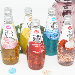 Bebida de Semillas de Chía Meien con Sabores de Frutas, Bebida Dietética Baja en Grasa en Botella de Vidrio de 290 ml, de Tailandia - Product Image 2