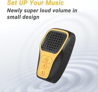 Speaker Bluetooth GA Wearable IP67 Tahan Air, Mini Portable, Nirkabel, dengan Klip dan Mikrofon Terintegrasi