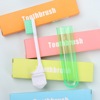 2024 nouveau Style 5 couleurs brosse à dents pliante avec boîte d'emballage individuelle pour voyager et Camping randonnée en plein air
