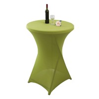 Ensemble de tables rondes de banquet de mariage en gros, couleur unie, avec matériau en polyester spandex