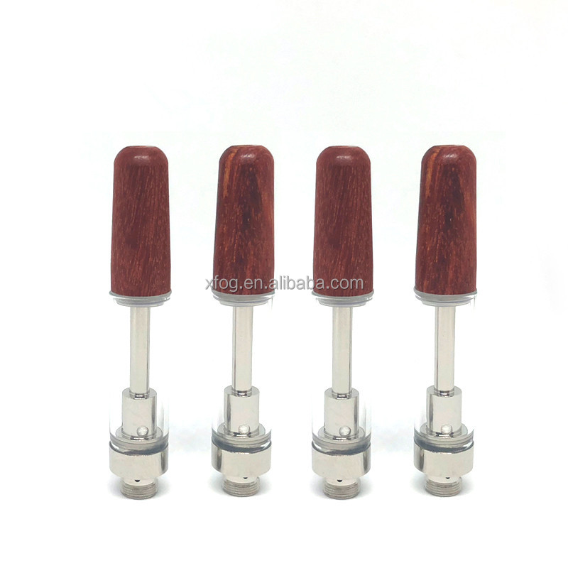 factory supply high quality wood glass CBD cartridge empty ceramic CBD oil cartridge