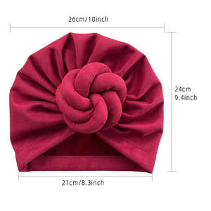 Ethnic Polyester <b>Hat</b> 8 Solid Colors Fashionable Headscarf Twist Knot Shawl Pullover - Product Image 6