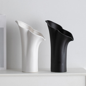 Minimalist Creative Design Ceramic Vase With Premium Feel for Wine Cabinet Office Living Room Dried <b>Flower</b> <b>Display</b> Decoration - Product Image 2