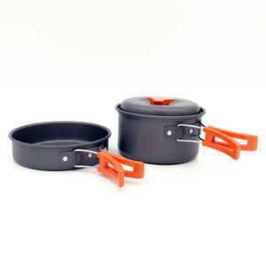 Ensemble de cuisine de camping portable pour 1 à 2 personnes, pique-nique, barbecue, casserole, poêle, équipement de cuisine en plein air - Product Image 3