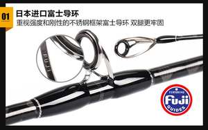 NOUVEAU Fou Souris pleine Fuji pièces Croix Carbone <span class=keywords><strong>Sniper</strong></span> XT rive jigging L'océan popping tige 2.88m 96MH/H pe 1-5 <span class=keywords><strong>d</strong></span>'eau salée canne bateau - Product Image 6