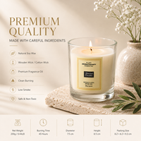 Bougie parfumée miniature en verre OEM ODM à marque privée, bougie personnalisée en cire de soja avec boîte cadeau pour les marques de parfums d'intérieur