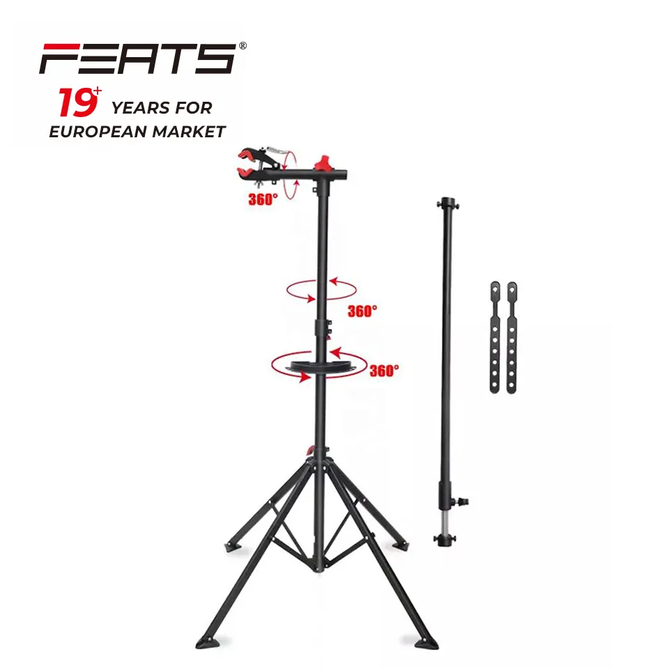 Rak 4-Kaki 50kgs Kapasitas Tinggi Yang Dapat Disesuaikan Steel Q195 Sepeda Perbaikan Berdiri