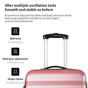 กระเป๋าเดินทางล้อลากแบบสปินเนอร์ ขนาด 20 นิ้ว สีชมพู วัสดุ ABS สำหรับผู้หญิง ดีไซน์ทันสมัยคลาสสิก ผลิตจากโพลีเอสเตอร์ คุณภาพดี เหมาะสำหรับการเดินทาง - Product Image 5