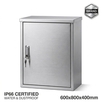 Boîtier de distribution électrique en acier inoxydable 304 IP66, armoire étanche 600x800x400mm, résistant à la corrosion, personnalisable OEM