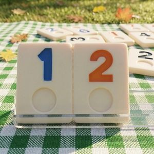 Juego de dominó digital, fichas de melamina, juego de mesa duradero y portátil, modos de un solo jugador/doble jugador, entretenimiento familiar, casino en casa - Product Image 6