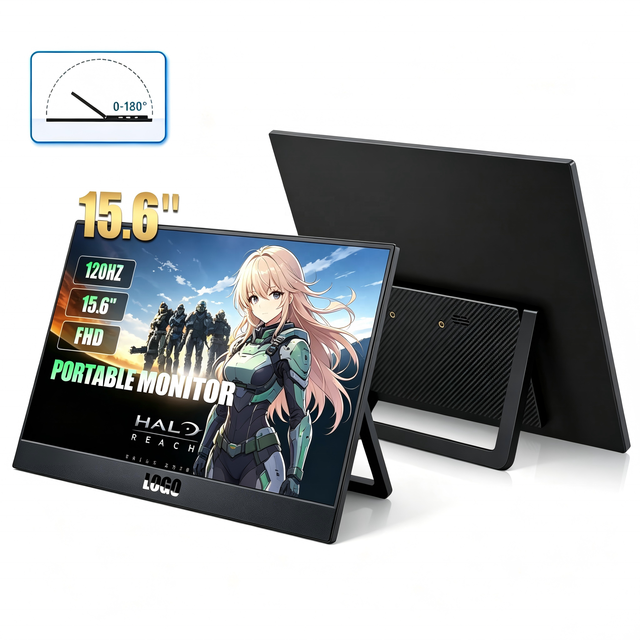 Portable 15.6-Inch 1080P FHD USB-C HDR IPS Gaming Monitor Premium Smart Cover Screen Protector Speakers Compatible Laptop MAC