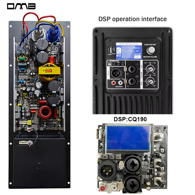 PAL750+CQ190 2 Way Class d DSP Power Amplifier Board Module Digital Active Speaker Amplifier with bluetooth Module
