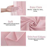 Voilages en mousseline rose poudré pour arche de mariage, rideau en tissu transparent pour toile de fond de mariage, chemin de table, décoration d'événements et de fêtes