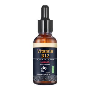 Ghianda Private Label ciliegia sapore vitamina <span class=keywords><strong>B12</strong></span> integratori vegano supporto energetico per la salute del cervello 60ml di vitamina <span class=keywords><strong>B12</strong></span> gocce liquide - Product Image 1