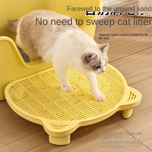 <strong>Cat</strong> Household Double Layer Eco-friendly <strong>Plastic</strong> Anti-take-out Anti-splash Sand Control Square Litter Mat Foot <strong>Cat</strong> Litter <strong>Boxes</strong> - Product Image 3