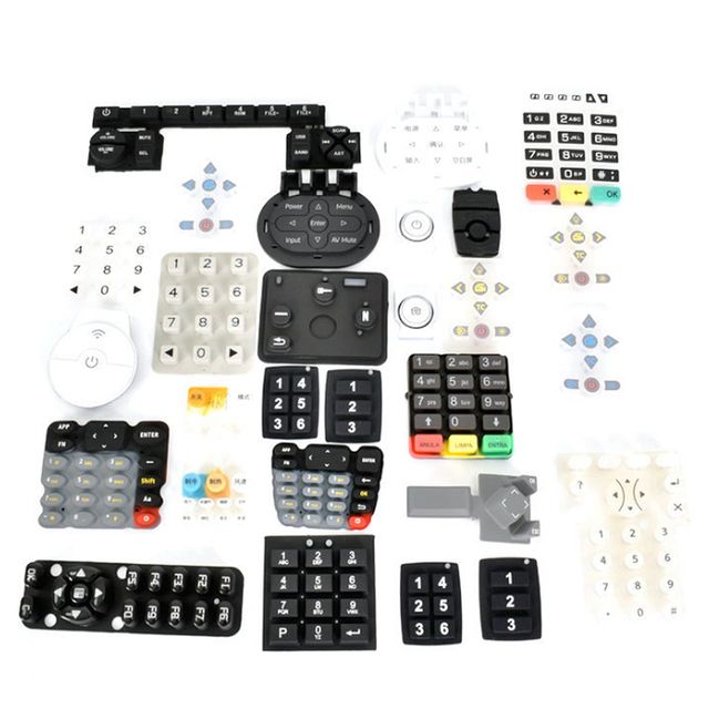 Professional Custom Conductive Silicone Silicone Button Remote Control Computer Silicone Keyboard
