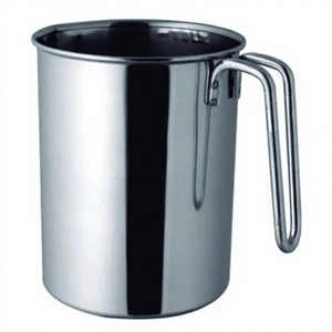 Deep <b>Mug</b> with Wire Handle Stainless Steel <b>Double</b> <b>Wall</b> Travel <b>Mug</b> 6-12 Hours Thermal Insulation Portable Office Wedding Party Use - Product Image 1