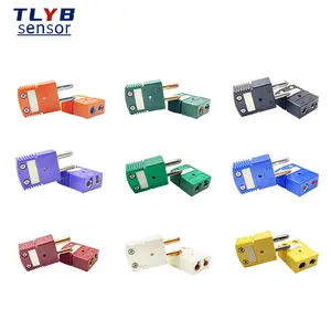 K-type thermocouple plug Temperature meter connector male and female temperature measuring wire connector Yellow plug flat plug