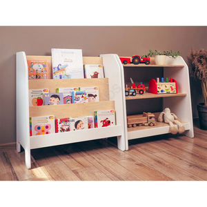 LM muebles para niños estantería Montessori estantería de madera para almacenamiento de libros para niños dormitorio escuela elegante <span class=keywords><strong>Librero</strong></span> niños librería - Product Image 3