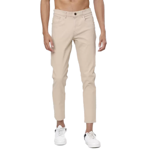 Pantalones Chinos Casuales de Alta Calidad para Hombre, Talla Grande, Corte Regular, Cintura Media, Transpirables, de Algodón, Frente Plano, Impermeables, con Botones - Product Image 1