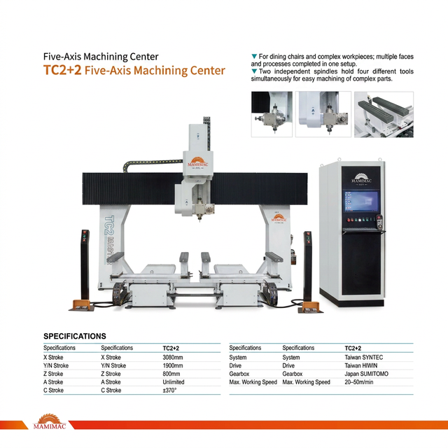 MAMIMAC 5 Axis CNC Machining Center Woodworking Carving Router