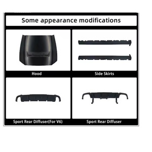 Kit de Carrocería Completo Estilo GT500 para Ford <span class=keywords><strong>Mustang</strong></span> 2010-2014, Parachoques Delantero y Trasero, Actualización Facelift, con Difusor de Capó - Product Image 4