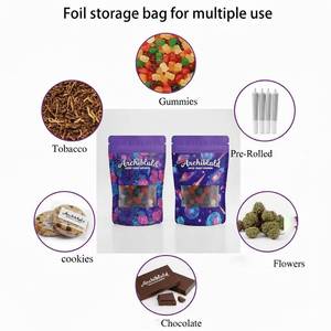 Bolsas de Gomitas Opacas de Grado Alimenticio con Tacto Suave Personalizadas, Bolsas de Mylar para Empaque de Dulces con Infusión Comestible de 100 mg, <span class=keywords><strong>Cali</strong></span> Packs con Cierre a Prueba de Niños - Product Image 6