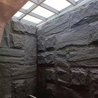 Panneau de pierre en polyuréthane Faux Rock décoratif extérieur léger et sans bordure Panneau mural en pierre Pu 3d