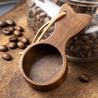 Cuillère à café expresso en bois de noyer écologique de 15ml pour mesurer et doser le thé sucre café