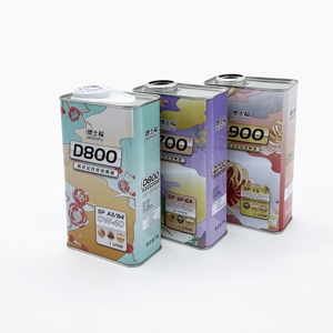 Boîte en fer blanc rectangulaire de 1L personnalisée en usine avec impression offset pour l'emballage d'huile moteur - Product Image 2