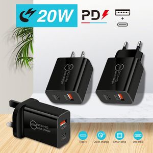 Best Selling US/EU/UK Charger 20W PD Quick <b>Charge</b> High Speed <b>Type</b> A+<b>C</b> Port USB-<b>C</b> Charger Fast Charger - Product Image 4