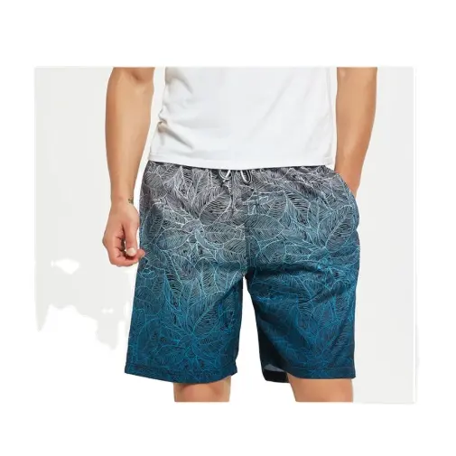 ESAILQ-Pantalones de baño Casual para Hombre de Playa Moda Estampado Vacaciones en la Playa Cómoda Cintura Elástica Cortos de Verano para Hombres Pantalones
