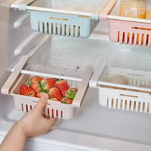 1PC Eco-Friendly Multifunction Fridge Organizer Storage Drawer <b>Plastic</b> Storage <b>Baskets</b> Fruit Egg Food Kitchen - Product Image 1