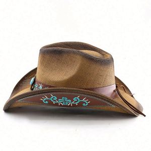 Sombrero Vintage Anti-UV para Hombre, de Verano, para Actividades al Aire Libre, Equitación, con Cinturón, Ala Ancha, Estilo Jazz - Product Image 5