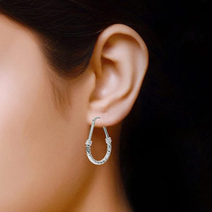 Orecchini a Cerchio Grandi alla Moda per Donne, Orecchini Pendenti Rotondi Minimalisti, Gioielli per Orecchie da Festa e Uso Quotidiano - Product Image 2