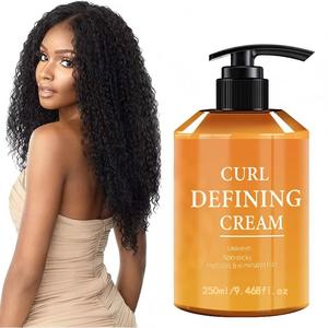 Crème Coiffante Forte Fixation à l'Huile de Ricin Végétale pour <span class=keywords><strong>Cheveux</strong></span> Bouclés, Hydratante et Volumisante, 280ml - Product Image 1