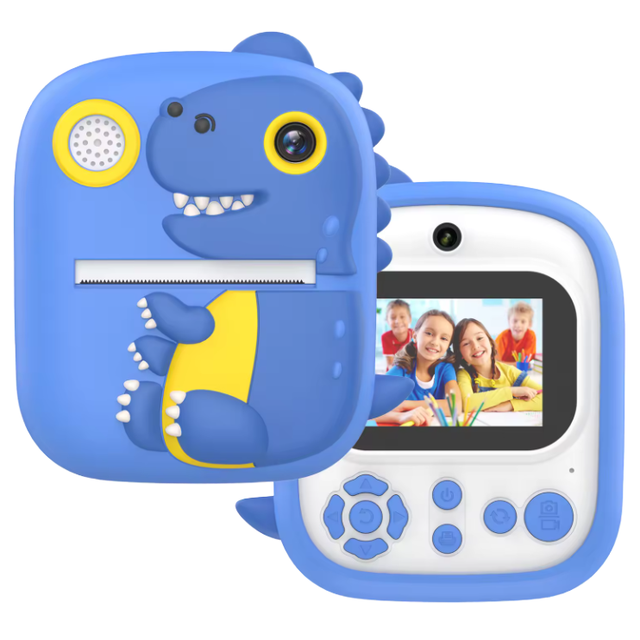 Waterproof Mini Digital Video Camera for Kids Shockproof Cartoon Design Instant Print Camcorder CMOS MP3 Selfie Toys for
