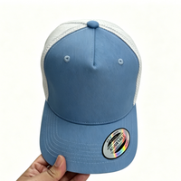 Casquettes Trucker Personnalisées en Gros avec Logo Brodé, Casquettes Courbées 5 Panneaux en Sergé et Maille, Écussons et Logos Personnalisés Courants