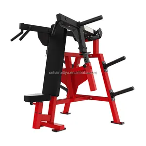 Equipo de gimnasio comercial, juego completo de máquina de prensa de hombros sentados cargados con placa, máquina de prensa de hombros inclinados