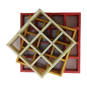 Rejilla de drenaje de fibra de vidrio GRP de 38*38 mm para lavado de coches, panel de rejilla de fibra de vidrio FRP, cubierta de rejilla de drenaje para <span class=keywords><strong>marinas</strong></span> y plantas químicas - Product Image 3