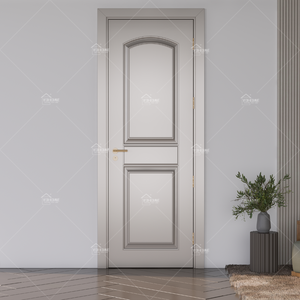 Puerta de pintura de laca azul de alta calidad de lujo de estilo francés, dormitorio, guardarropa, Interior, puerta interna de la habitación de la casa con líneas de hebilla - Product Image 3