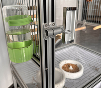 Grande cage à perroquets robuste avec structure principale en profilé aluminium 6063 T5 et composants en acrylique de qualité supérieure pour les lieux d'élevage d'oiseaux
